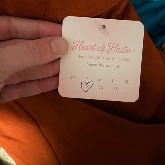 Princess Pencil Skirt in Rust Stretch 1X Heart of Haute Heartbreaker NWT - Picture 3 of 6